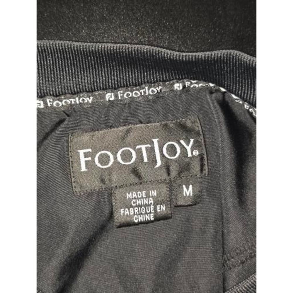 FootJoy Windshirt Mens M Pullover Golf Jacket Black V Neck Innisbrook Resort - Picture 3 of 10